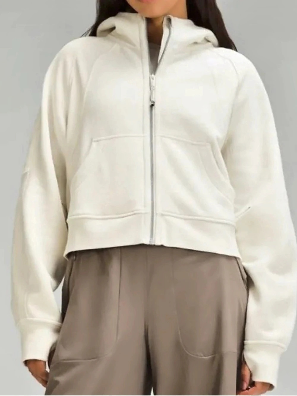 lululemon Scuba Oversized Full-Zip Hoodie Beige